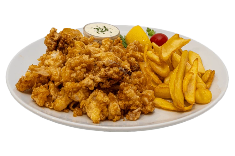 Ocvrti lignji s tatarsko omako