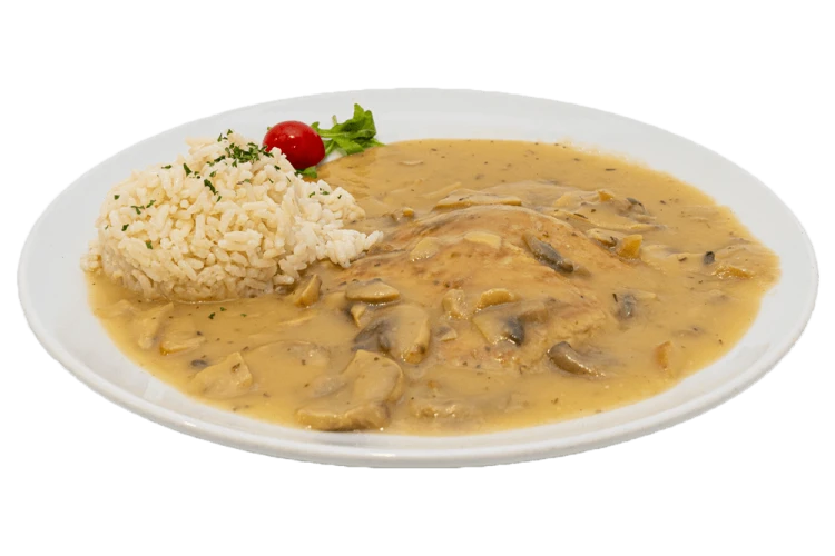 Puranov naravni zrezek z gobami