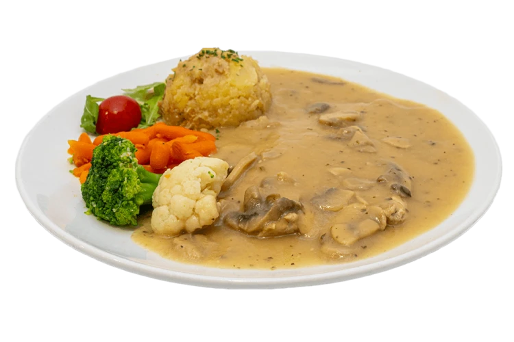 Svinjski naravni zrezek z gobami