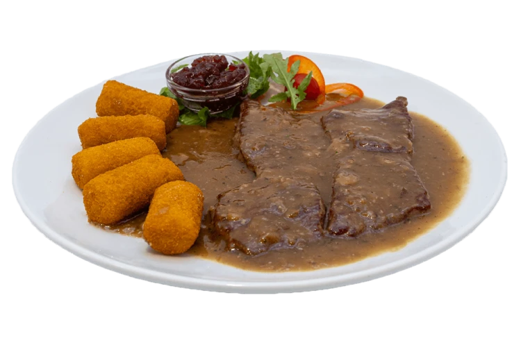 Čebulna bržola z brusnicami